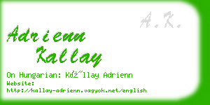 adrienn kallay business card